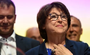 La maire (PS) de Lille, Martine Aubry, le soir de son élection, le 28 juin 2020.