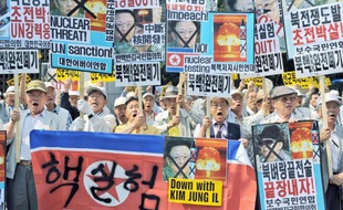 Une manifestation a rassemblé hier à Séoul des Sud-Coréens inquiets après les essais nucléaires de leur voisin du Nord.