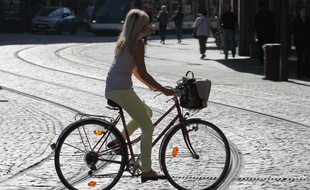 Illustration vélo. Strasbourg le 18 09 2012.