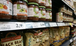 Des produits bio dans un supermarché canadien.
