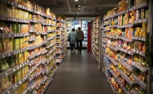 Rayon de supermarché à Paris