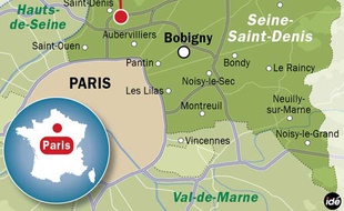Carte de localisation de La Courneuve (Seine-Saint-Denis)?