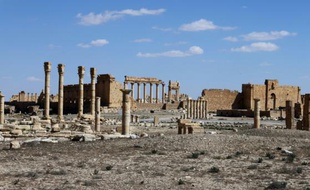 Le temple de Bel dans la cité antique de Palmyre en Syrie le 31 mars 2016