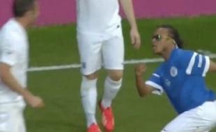 Edgar Davids lors d'un match de charité le 8 juin 2014.