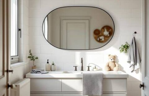 Envie d’un miroir tendance pour la salle de bains ? Ce modèle ovale XXL est à 99,50 € chez Castorama !