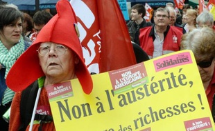 Manifestation de la gauche contre l'austérité le 12 avril 2014 à Paris