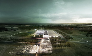Vue d'artiste du futur Parc des expositions de Toulouse
