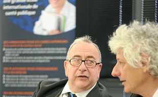 Serge Blisko, de Miviludes (à g.)
et Laurent Chambaud de l'EHESP.