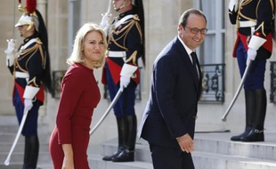 François Hollande accueille la Premier ministre du Danemark Helle Thorning-Schmidt, le 30 août 2014 à Paris à l'Elysée
