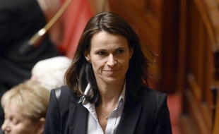 La députée socialiste Aurélie Filippetti à l'Assemblée nationale à Paris, le 28 octobre 2014