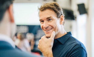 Jens Lehmann lors d'un sommet de la Fondation Laureus à Paris, le 18 octobre 2018.