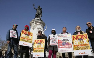 Manifestation contre les expulsions locatives à Paris le 29 mars 2014
