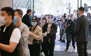 Réouverture des Galeries Lafayette à Paris le 30 mai 2020.