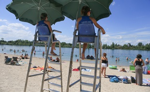 Baignade au plan d'eau de la Hardt (Gravière de la Vigie) le 17 juillet à Strabourg