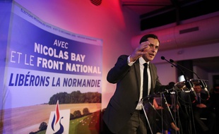 Nicolas Bay, le 13 novembre 2015, lors d'un meeting à Rouen.