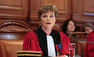La présidente du tribunal de grande instance de Paris, Chantal Arens, le 14 janvier 2014 au palais de justice à Paris