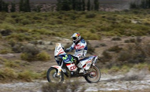 Le Chilien Francisco Lopez enlève la 7e étape du Dakar 2008 le 9 janvier 2009 à Valparaiso.