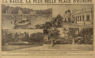 Le 20 août 1925, le journal L'Excelsior vante la Baule, «plus belle plage d'Europe», auprès de ses lecteurs.