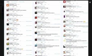 Capture d'écran de la «lettre» de motivation de Youcef Boualem, créée uniquement avec des RT sur Twitter.