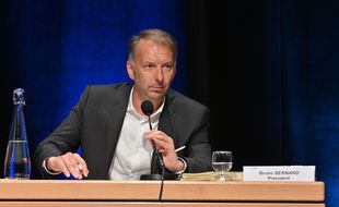 Bruno Bernard, ce 2 juillet 2020, lors de son élection à la présidence de la métropole de Lyon.