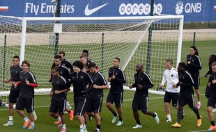 Les joueurs du PSG lors d'un entraînement au Camp des Loges, le 29 septembre 2014.