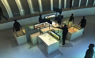 Image de synthèse d'un atelier de la future Cité des civilisations du vin de Bordeaux