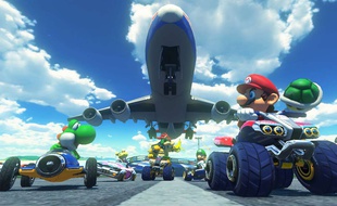 Le jeu vidéo Mario Kart 8 sur Wii U.