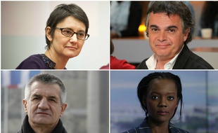 Les candidats à la présidentielle 2017 Nathalie Arthaud, Alexandre Jardin, Jean Lassalle et Rama Yade.