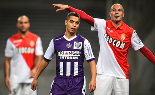 Wissam Ben Yedder sous les couleurs du TFC lors d'un match de Ligue 1 contre Monaco, le 5 décembre 2014 au Stadium de Toulouse.