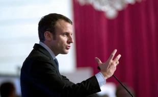 Le ministre de l'Economie Emmanuel Macron à l'Elysée le 27 octobre 2015 à Paris