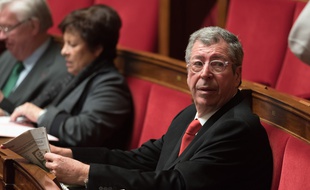 Patrick Balkany, le 17 février 2016 dans l'hémicycle de l'Assemblée nationale.