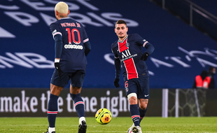 Marco Verratti et Neymar lors de PSG-Bordeaux, le 29 novembre 2020.