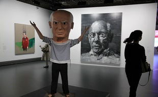 Vue de l'exposition PicassoMania aux galeries nationales du Grand Palais, à Paris, le 6 octobre 2015