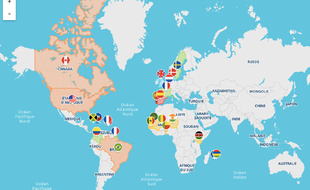 Carte des indemnités et réparations de l’esclavage dans le monde.