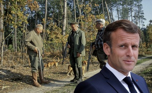 Emmanuel Macron et les chasseurs.