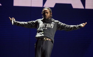 Kendrick Lamar à la cérémonie des Brit Awards 2018 à Londres.