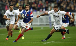 Maxime Médard lors de France - Afrique du Sud, le 10 novembre 2018 au Stade de France.