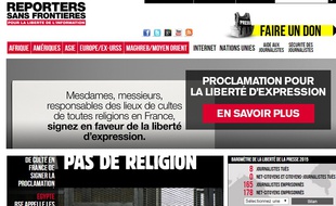 Reporters sans Frontières appelle les responsables de lieux de culte à signer une charte sur la liberté d'expression