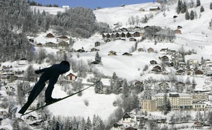 Un sauteur à ski inconnu le 20 décembre 2009 à Engelberg.