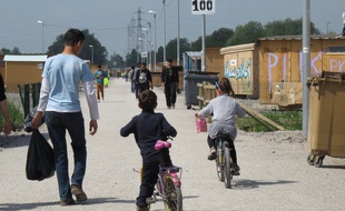 Dans le camp de migrants de la Linière, à Grande-Synthe, le 26 mai 2016