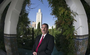 Anouar Kbibech, futur président du CFCM (Conseil français du culte musulman), à la Grande mosquée de Paris, le 17 juin 2015