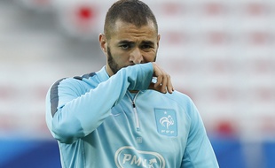 Karim Benzema à Nice avec l'équipe de France, en octobre 2015.