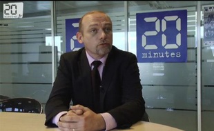 Frédéric Nihous, représentant du parti Chasse pêche nature et traditions (CPNT), candidat à l'élection présidentielle de 2012, dans les locaux de 20 Minutes à Paris, le 15 décembre 2011.