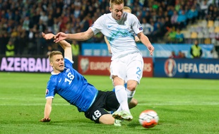 Robert Beric a débloqué son compteur au meilleur moment avec la sélection slovène, mardi soir face à l'Estonie (1-0). JURE MAKOVEC