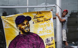 Manifestation en réaction à la mort d'Adama Traoré, in Paris, le 30 juillet 2016.