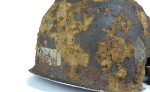 Le casque d'un militaire américain de la Seconde Guerre mondiale (illustration).