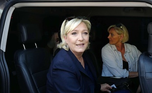 Marine Le Pen, photographiée le 18 juin 2017 lors du second tour des élections législatives.