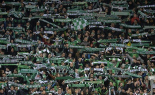 Les supporters stéphanois, ici lors du 16e de finale aller de Ligue Europa face à Bâle.