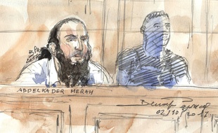 Abdelkader Merah le 2 octobre 2017 devant la cour d'assises spécialement composée de Paris.