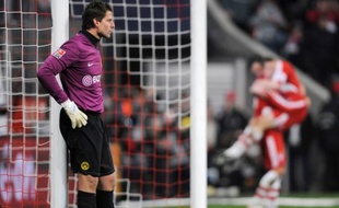 Roman Weidenfeller, le gardien de Dortmund, lors d'un match face au Bayern Munich, le 8 février 2009.